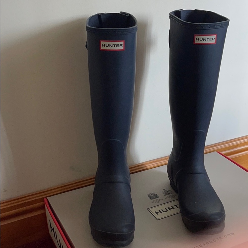 Navy,Tall,Matte, Hunter Boot, Size 7 With Back Adj - image 6